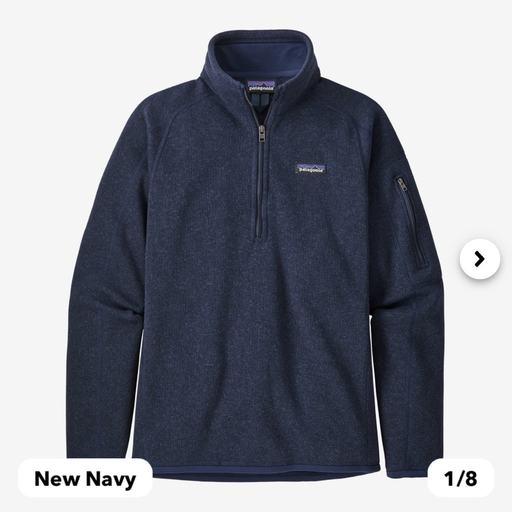Patagonia new navy quarter zip